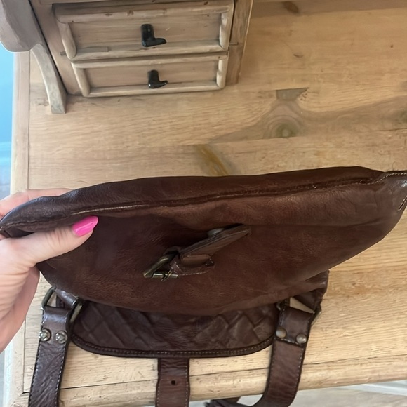 Civico 93 Bag Crossbody Woven Leather Italy Adjustable Strap Brass Hardware - Picture 11 of 13